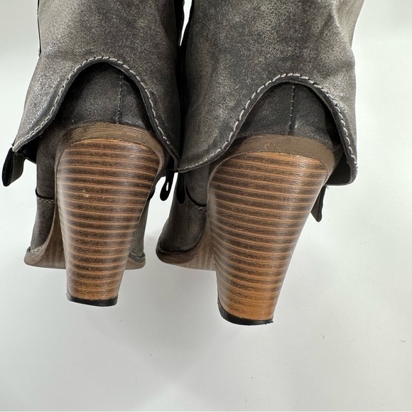 MIA Jeri midcalf womens Boots size 6.5 gray faux leather spat western - Picture 11 of 14